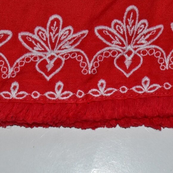 Loft Boho Linen Pull On Tassel Tie Fringe Embroidered Shorts Size XS - Picture 10 of 14